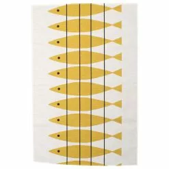 Almedahls Herring Kitchen Towel 47x70 Cm, Yellow