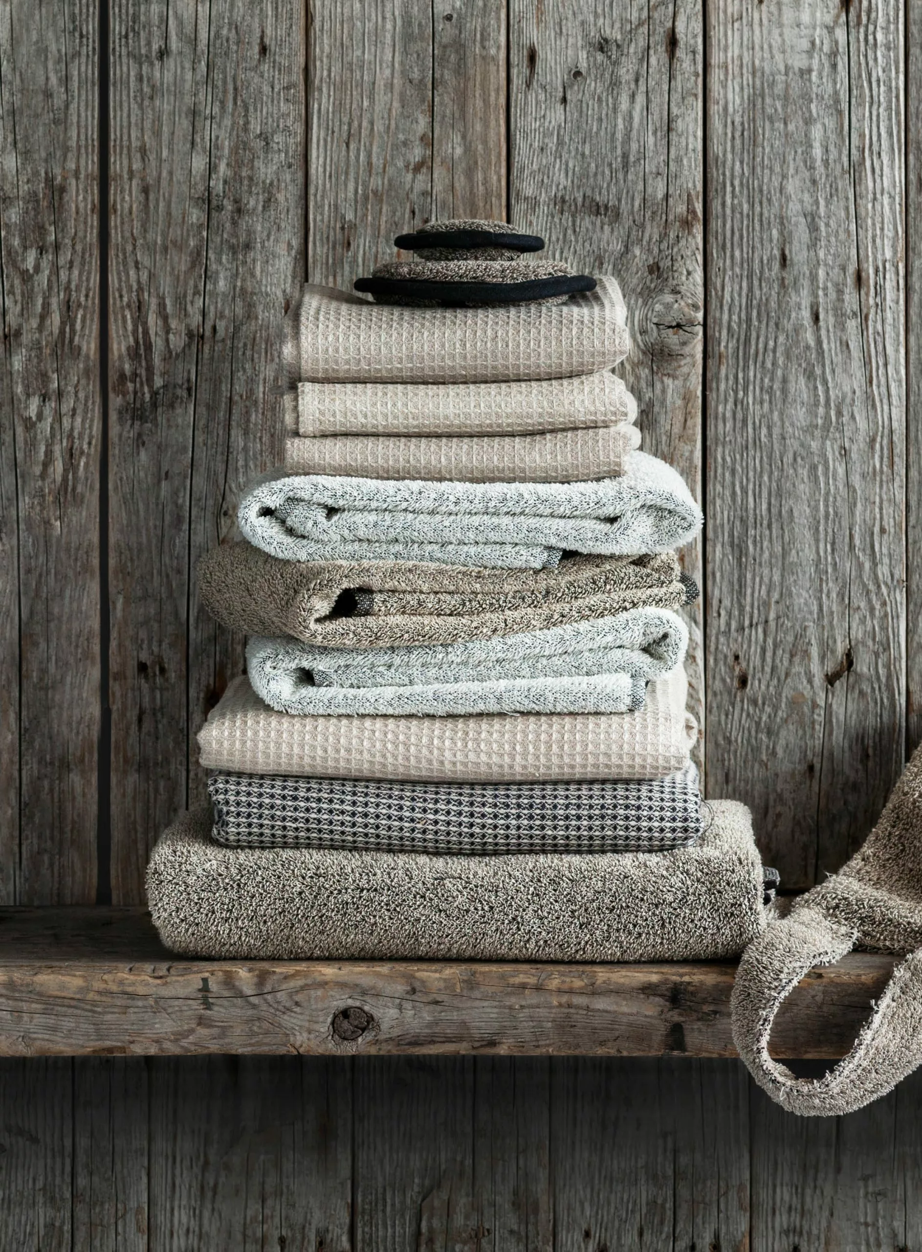 Axlings Badetuch Leinen-Frottee 100x150 Cm, Natur / Altweiß 2 Axlings Badetuch Leinen-Frottee 100x150 Cm, Natur / Altweiß – Bild 2