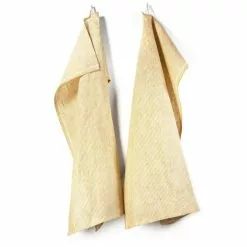 Axlings Kritstreck Geschirrtuch 2-er Set, Ochre