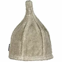 Axlings Saunakappe Leinen-Frottee, Natur / Altweiß