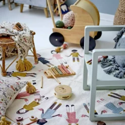 Bloomingville Friends Baumwollteppich Ø130 Cm 7 Bloomingville Friends Baumwollteppich Ø130 Cm -Kindertextilien Verkäufe bloomingville friends rug nature cotton 3