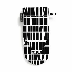 Finlayson Coronna Ofenhandschuhe 15x30cm, Schwarz/ Weiss