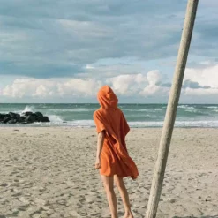 Frama Heavy Towel Poncho Onesize, Burnt Orange -Kindertextilien Verkäufe frama heavy towel i poncho i burnt orange 5