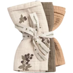 Garbo & Friends Blackberry Muslin Spucktücher 3-er Set, 40X40 Cm