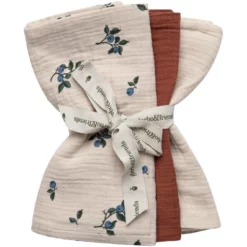 Garbo & Friends Blueberry Muslin Spucktücher 3-er Set, 40X40 Cm
