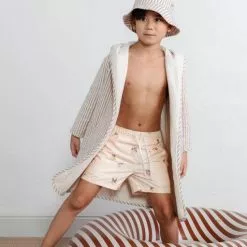 Garbo & Friends Stripe Bademantel Musselin, 110/116 -Kindertextilien Verkäufe garbo friends stripe 1 4