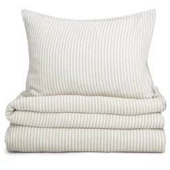 Garbo & Friends Stripe Anjou Bettwäsche Musselin, 150x210 + 50x60 Cm