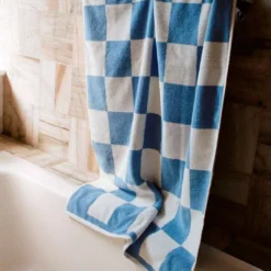 Hay Check Badetuch 70x136 Cm, Sky Blue -Kindertextilien Verkäufe hay check towel 12