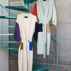 Hay Waffle Multi Bademantel, Glacier 8 Hay Waffle Multi Bademantel, Glacier -Kindertextilien Verkäufe hay waffle bathrobe glacier multi 1