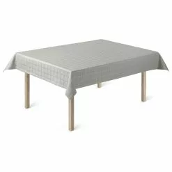 Juna Brick Damast-Tischdecke Grau, 150x320 Cm