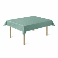 Juna Brick Damast-Tischdecke Türkis, 150x320 Cm