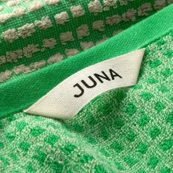 Juna Check Handtuch 100x50 Cm, Grün/Sandfarben -Kindertextilien Verkäufe juna check handtuch 50x100 cm 10