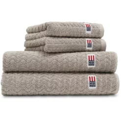 Lexington Structured Handtuch 100x150 Cm, Dunkelgrau