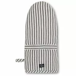 Lexington Icons Herringbone Striped Ofenhandschuh, Schwarz