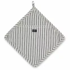 Lexington Icons Herringbone Striped Topflappen, Schwarz