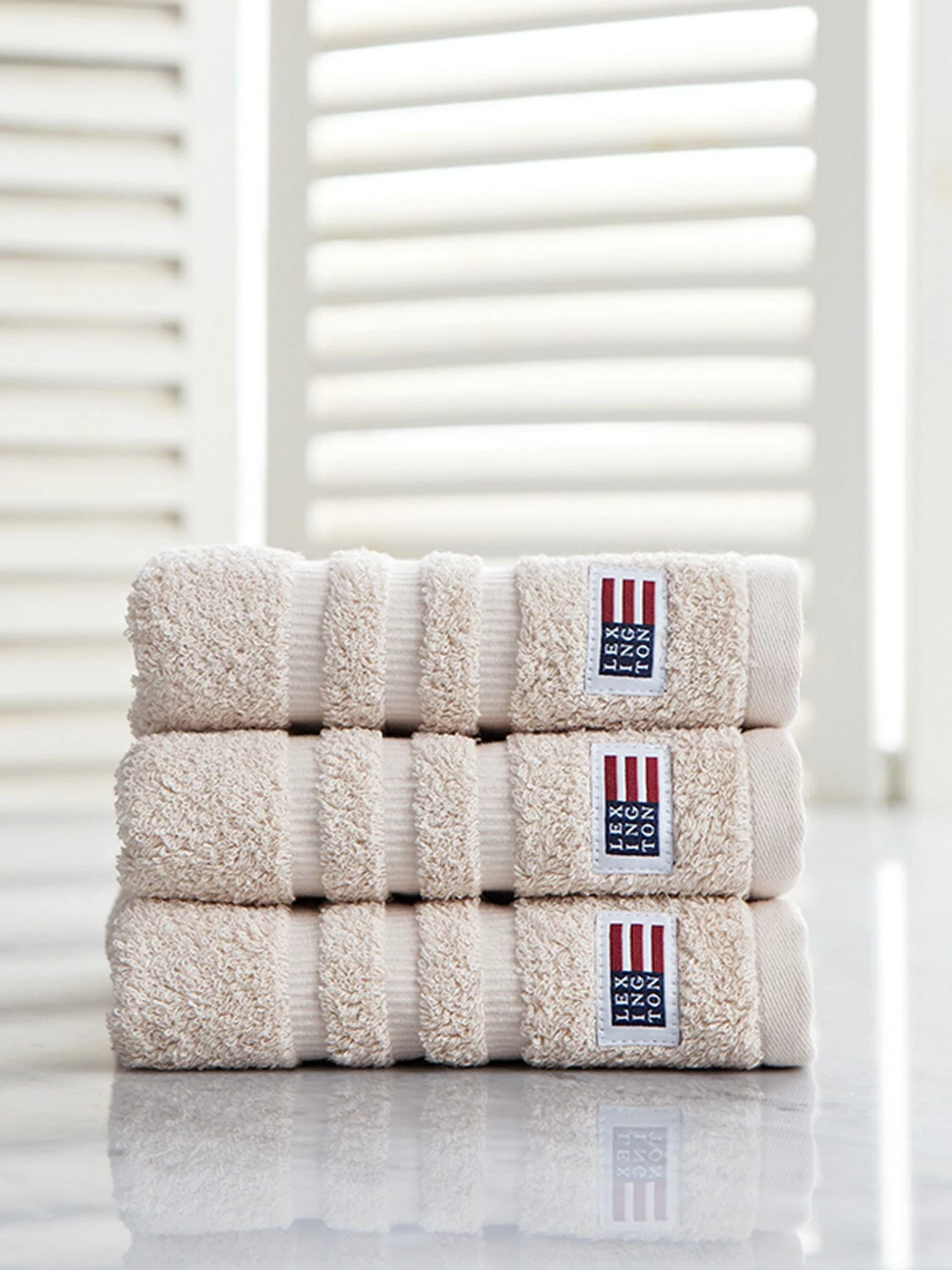 Lexington Original Handduk 2-Pack 50x70, Sand Handtuch 50x70 Cm Sand 2-er Set 2 Lexington Original Handduk 2-Pack 50x70, Sand Handtuch 50x70 Cm Sand 2-er Set – Bild 2