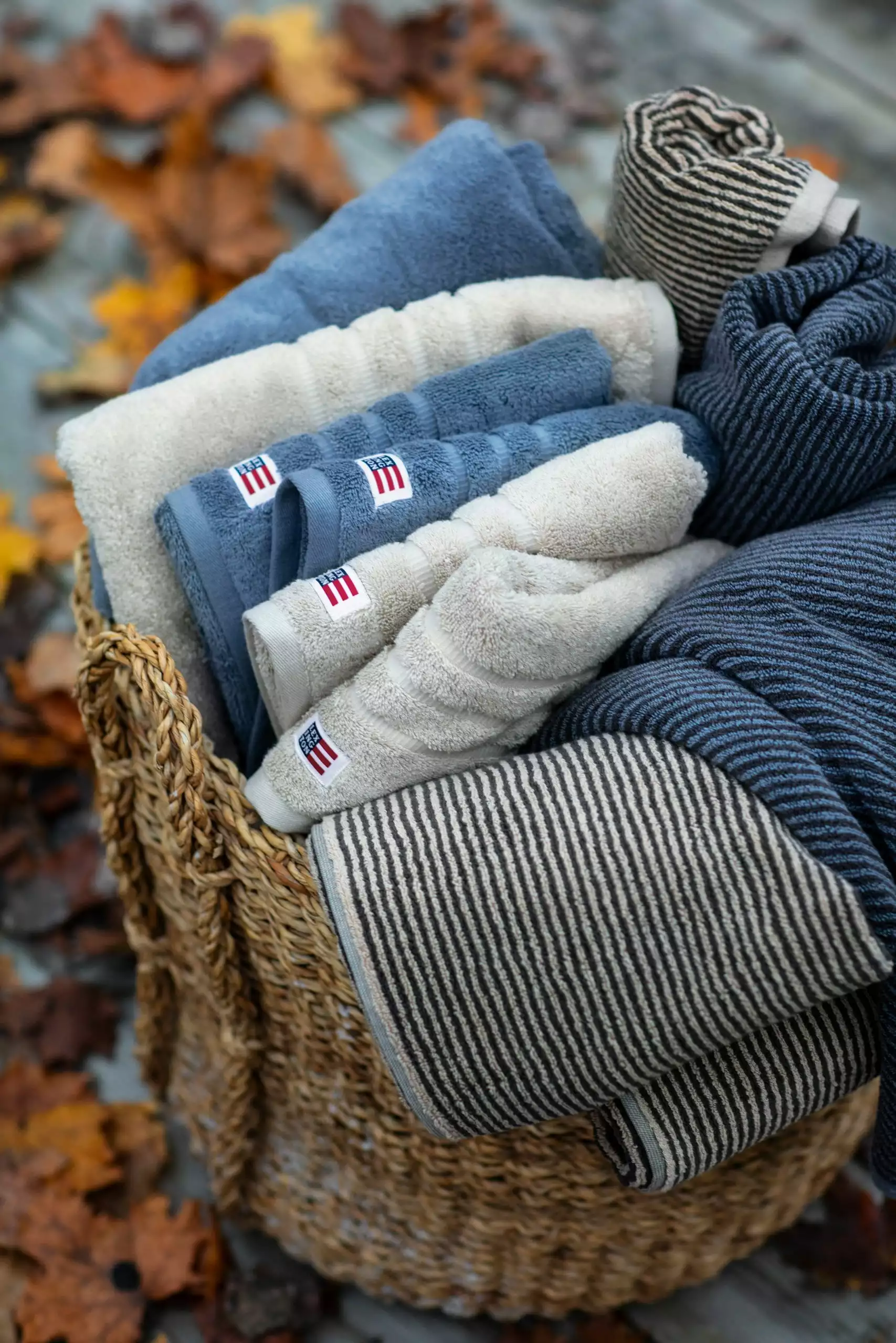 Lexington Original Handtuch Stahlblau / Dunkelgrau Melange, 50x70 Cm 2 Lexington Original Handtuch Stahlblau / Dunkelgrau Melange, 50x70 Cm – Bild 2