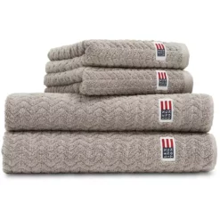 Lexington Structured Handtuch 70x130 Cm, Dunkelgrau