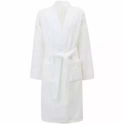 Lexington Unisex Cotton/Lyocell Structured Bademantel Weiß, S