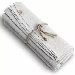 Lovely Linen Classic Runde Tischdecke Ø170 Cm, Hellgrau