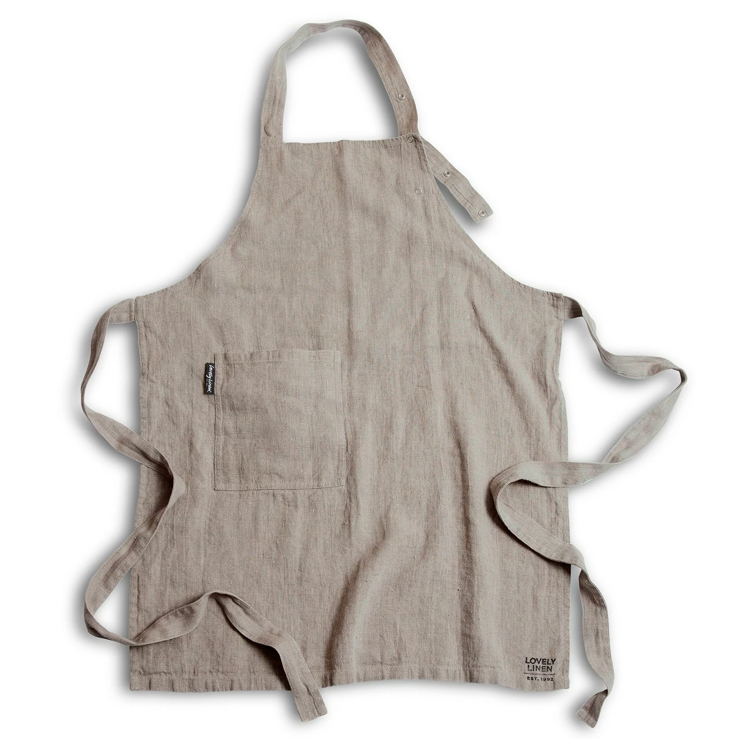 Lovely Linen Lovely Button Apron Jeep Green Schürze Natural Beige 1 Lovely Linen Lovely Button Apron Jeep Green Schürze Natural Beige