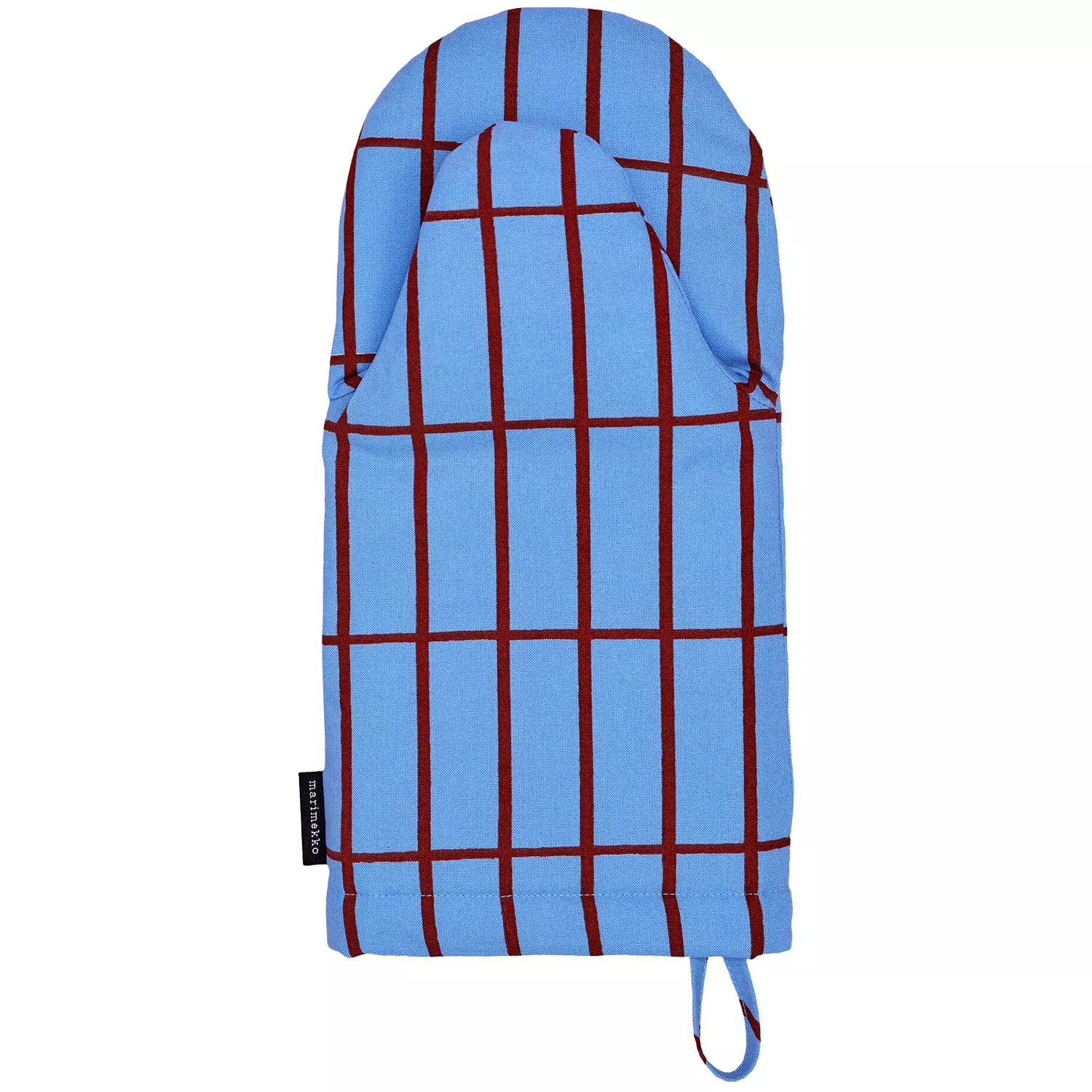 Marimekko Pieni Tiiliskivi Ofenhandschuh, Hellblau/Braun 1 Marimekko Pieni Tiiliskivi Ofenhandschuh, Hellblau/Braun