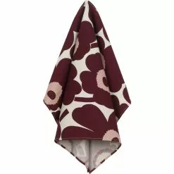 Marimekko Pieni Unikko Geschirrtuch 47x70 Cm, Cotton / Burgunderrot / Rosa