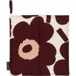 Marimekko Pieni Unikko Topflappen, Cotton / Burgunderrot / Rosa