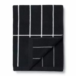 Marimekko Tiiliskivi Badetuch Schwarz / Weiß, 75x150 Cm