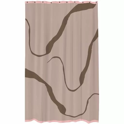 Mette Ditmer Process Duschvorhang Braun, 150x200 Cm -Kindertextilien Verkäufe mette ditmer process shower curtain w150xl200 cm brown 0