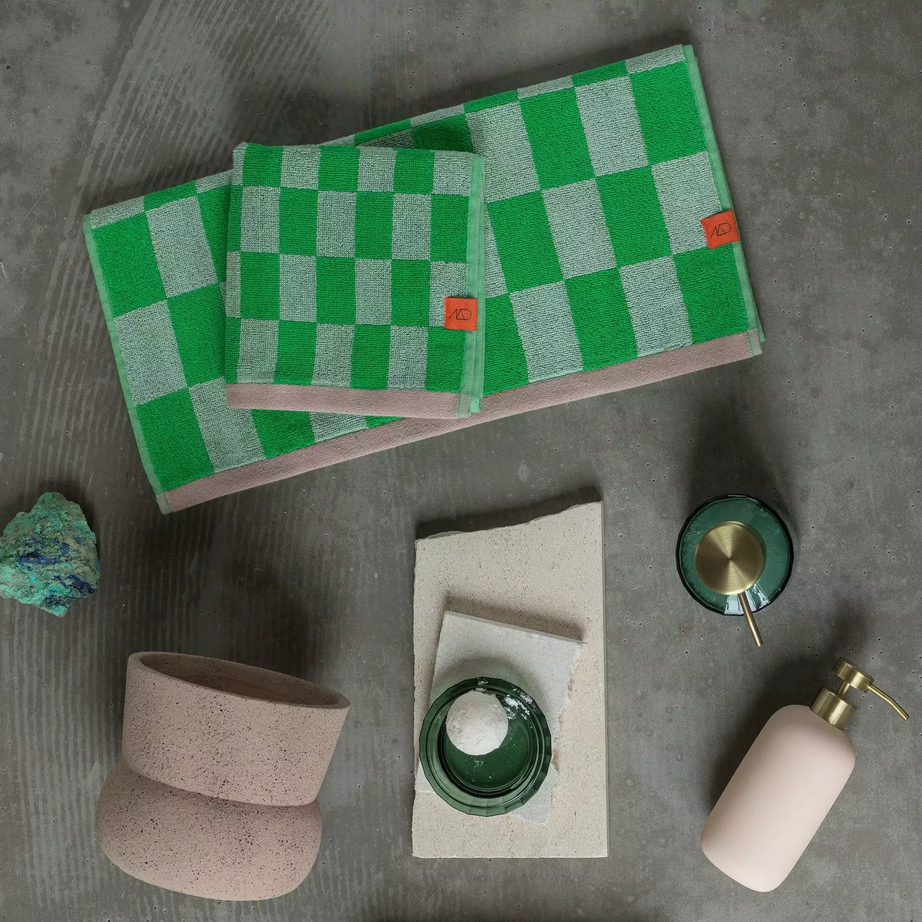 Mette Ditmer Retro Handtuch 50x90 Cm, Classic Green 2 Mette Ditmer Retro Handtuch 50x90 Cm, Classic Green – Bild 2