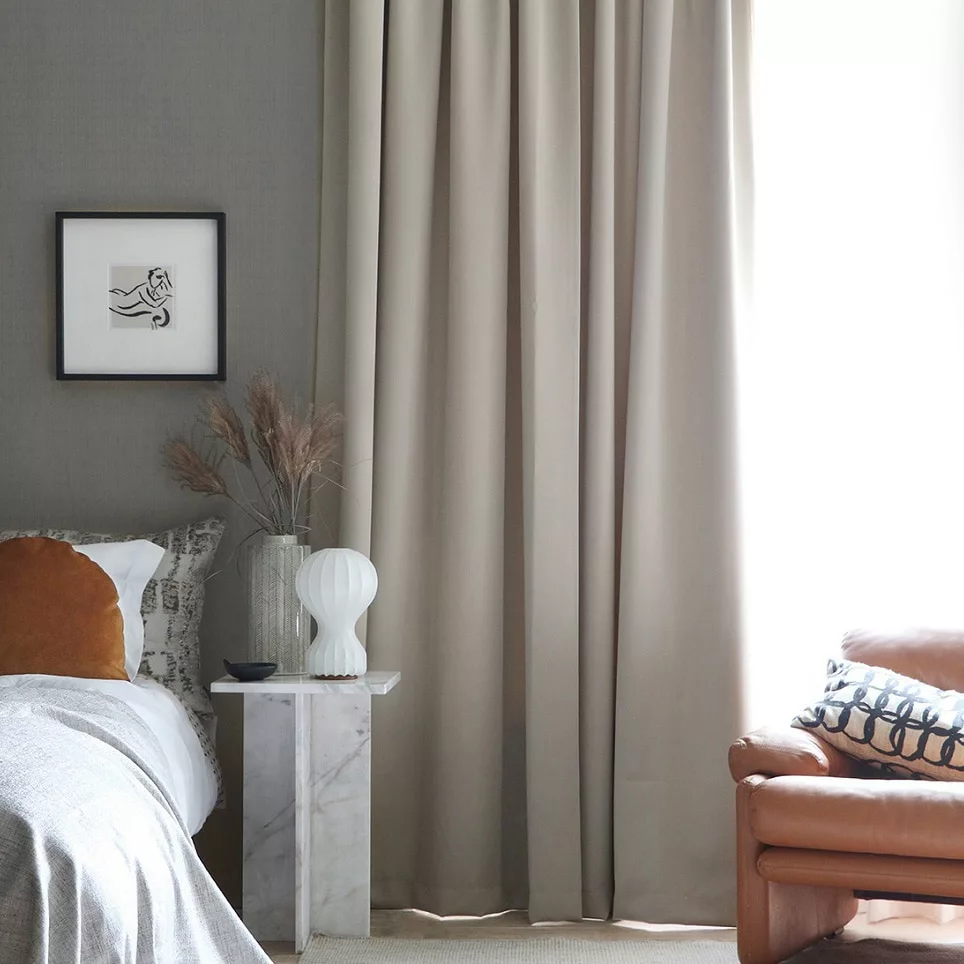 Mimou Hotel Blackout-Vorhang 290x290 Cm, Sandnaturfarben 1 Mimou Hotel Blackout-Vorhang 290x290 Cm, Sandnaturfarben