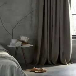 Mimou Hotel-Verdunkelungsvorhang Doppelt Breite, Greige, 290x250 Cm