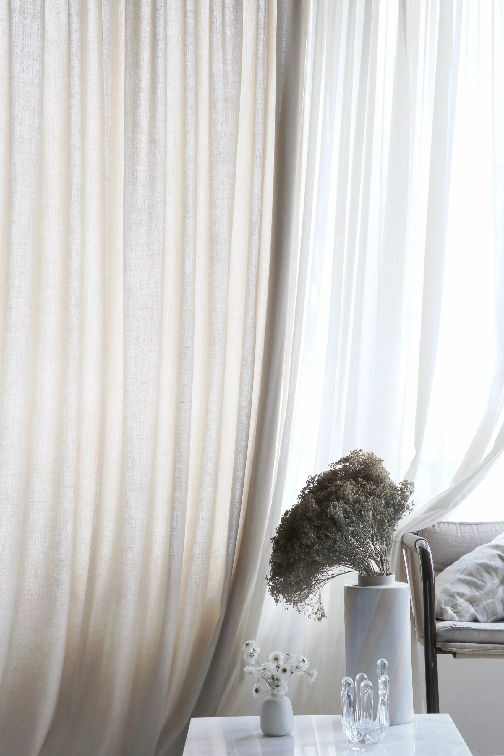 Mimou Studio Vorhang Doppelte Breite Natural White, 290x290 Cm 2 Mimou Studio Vorhang Doppelte Breite Natural White, 290x290 Cm – Bild 2