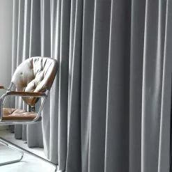 Mimou Wales Vorhang 250x140, Grau