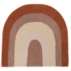 OYOY Rainbow Teppich 88x90 Cm, Choko