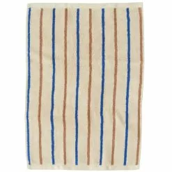 OYOY Raita Handtuch 40x60 Cm, Karamell/Blau