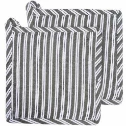 Recycled By Wille Olle Topflappen 2-er Set 20x20 Cm, Olivgrün/Braun