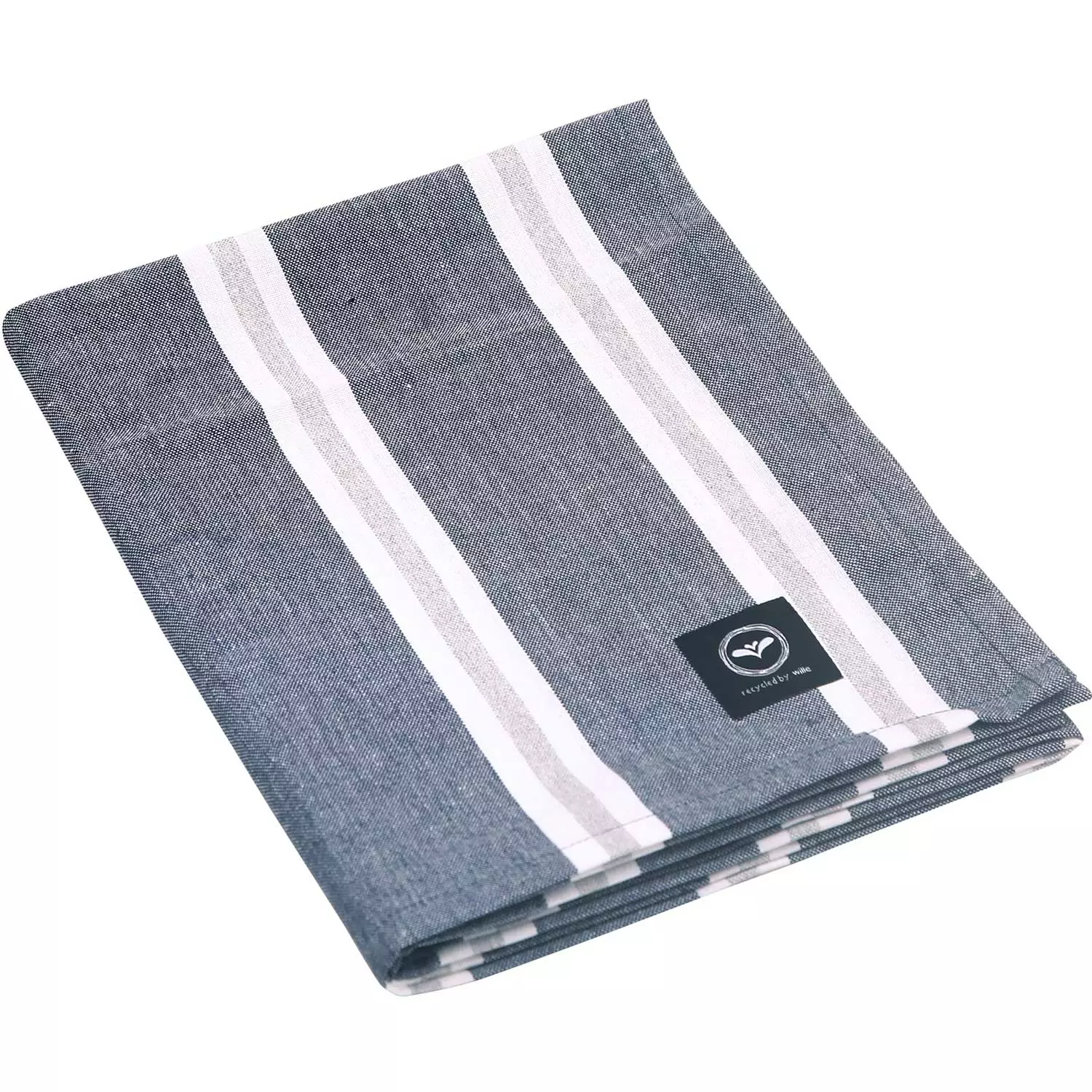 Recycled By Wille Svea Tischdecke Behandelt 90x90 Cm, Marineblau / Weiß / Grau 1 Recycled By Wille Svea Tischdecke Behandelt 90x90 Cm, Marineblau / Weiß / Grau